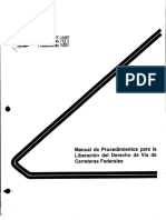 H136 Manual de Procedimientos para La Liberacion Del Derecho de Via de Carreteras Federales