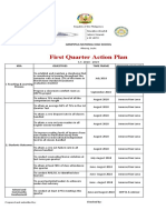 First Quarter Action Plan: Hampipila National High School