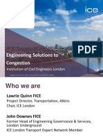 Engineering Solutions To Congestion: Institution of Civil Engineers London