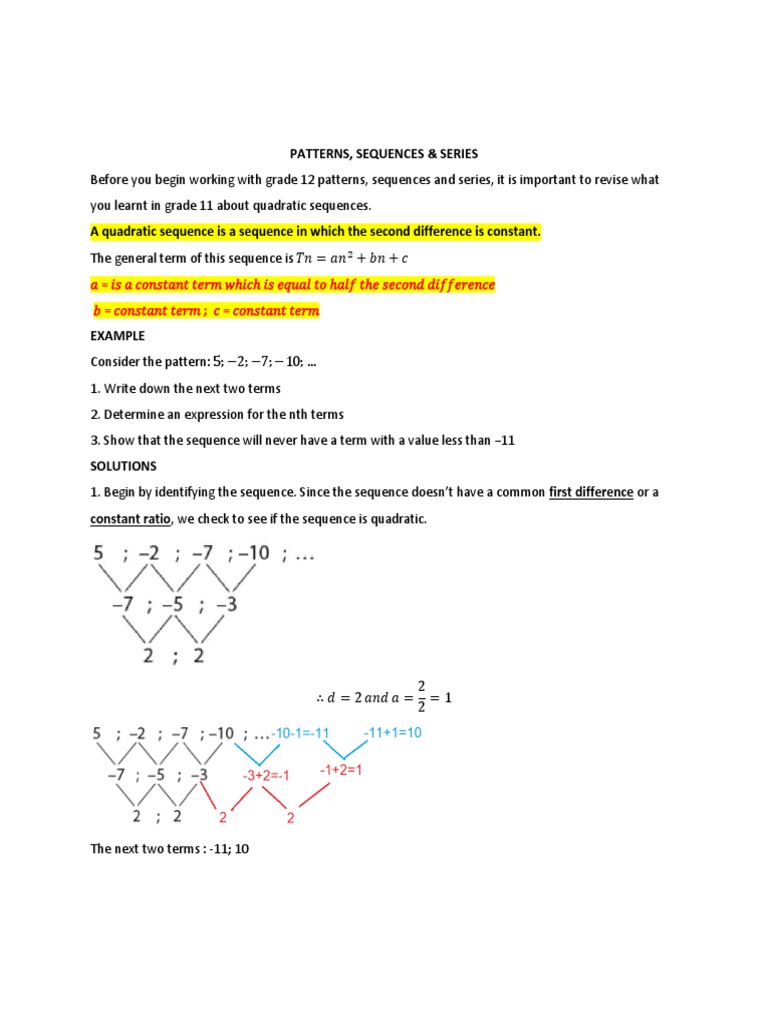 Method To Solve PATTERNS | PDF | Quadratic Equation | Equations