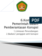 Komitmen Pemerintah Pemberantasan Korupsi