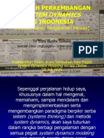 Sejarah System Dynamics Di Indonesia Sarasehan ST Dan SD 2020 - Dr. Dr. Tri Edhi Budhi Soesilo