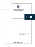 Planificação e modalidades de contratações públicas