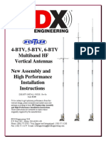 4-BTV, 5-BTV, 6-BTV Multiband HF Vertical Antennas New Assembly and High Performance Installation Instructions