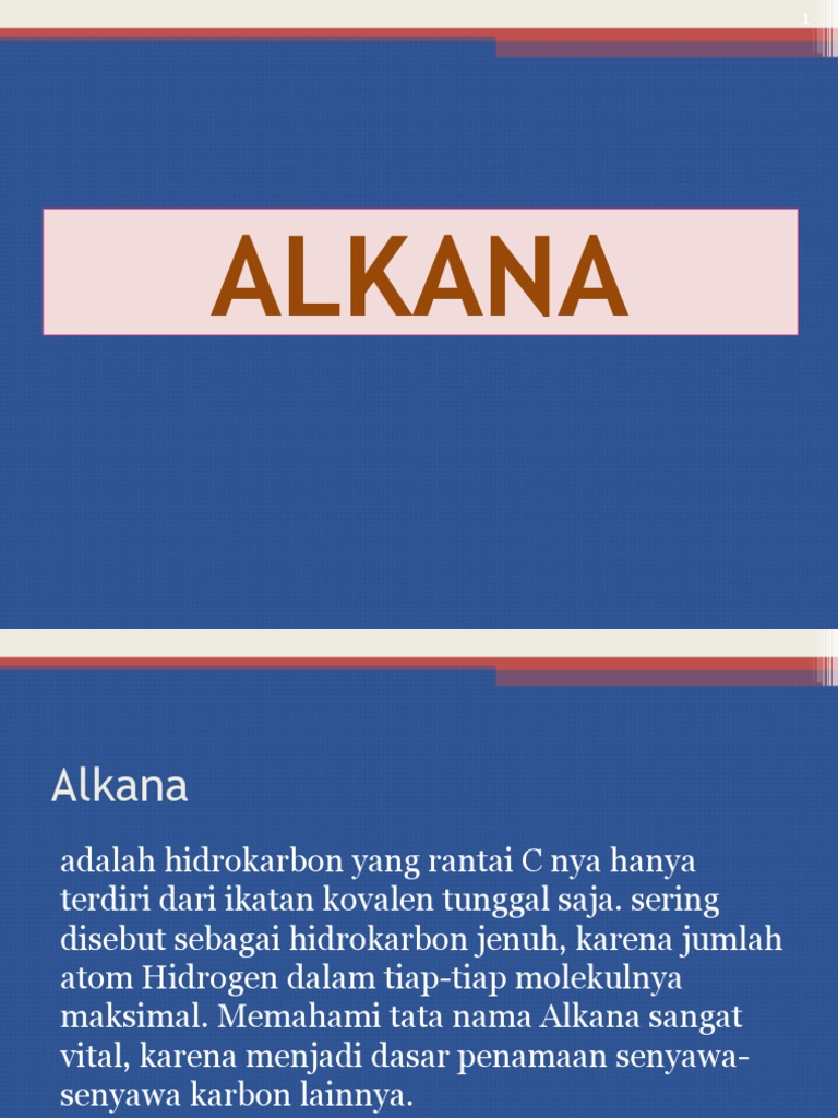 Ciri dan Kegunaan Alkana, Alkena, Alkuna | PDF