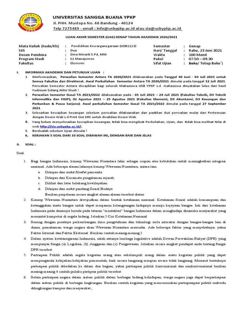 Soal Uas Manajemen Pdf