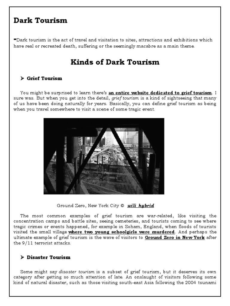 what is dark tourism pdf