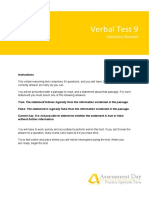 Verbal Test 9: Assessment Day