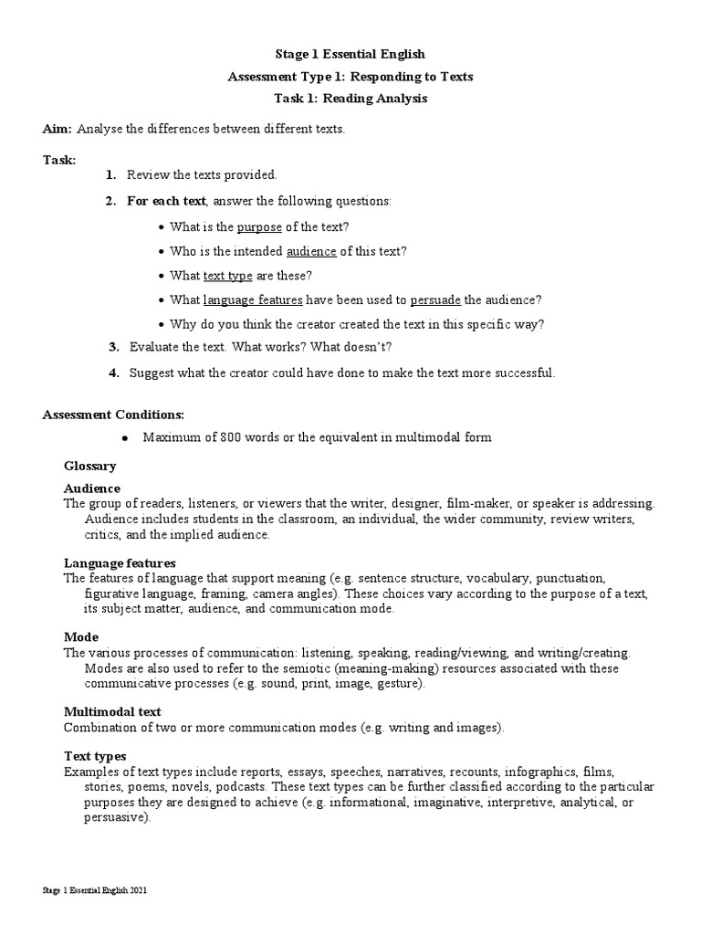 Stage 1 Essential English | PDF | Cognitive Science | Human Communication