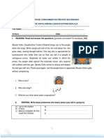 5TO LENGUA EXTRANJERA Evaluacion Diagnostica