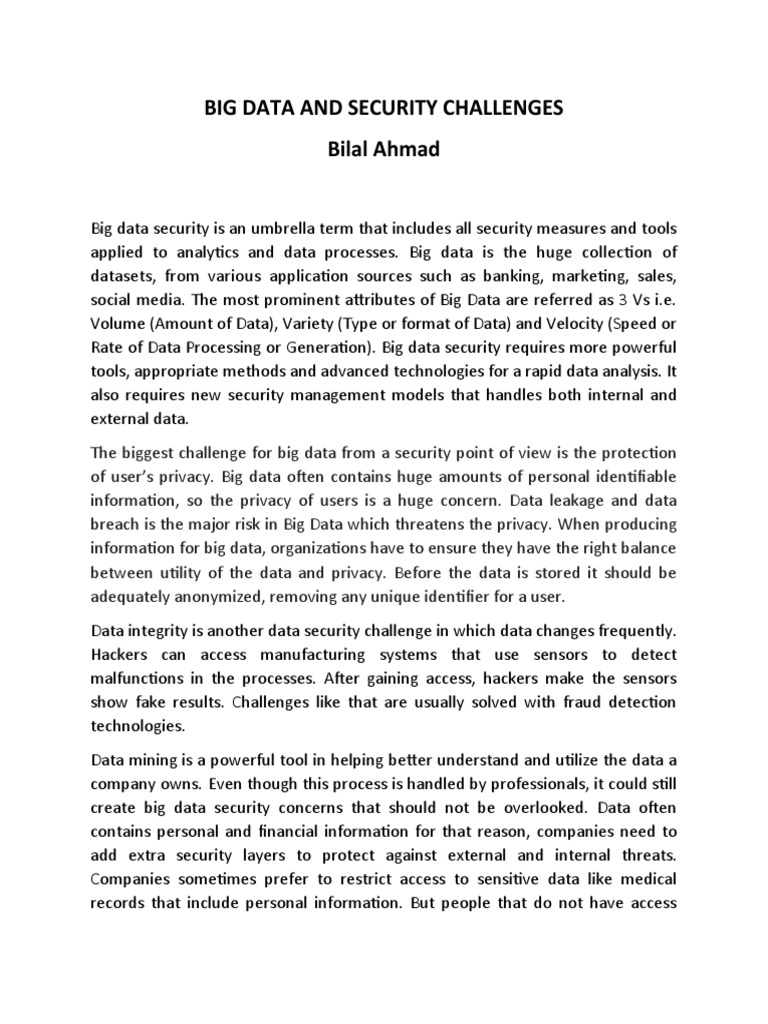 Big Data Security for IT Professionals | PDF | Big Data | Encryption