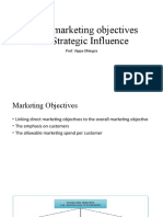 Direct Marketing Objectives and Strategic Influence - 1
