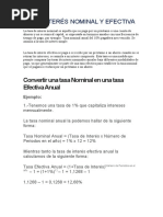 Tasa Nominal y Efectiva en Finanzas | PDF | Interés | Interés compuesto