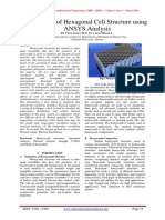 Modelling of Hexagonal Cell Structure Using ANSYS Analysis: Dr. Flora Jessica H.D, Dr. Lucas Patrick L