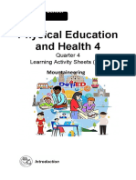 Physical Education and Health 4: Quarter 4 Learning Activity Sheets (LAS)