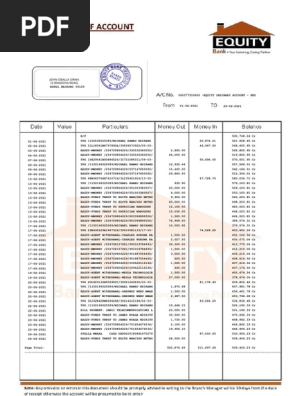 Bank Statement