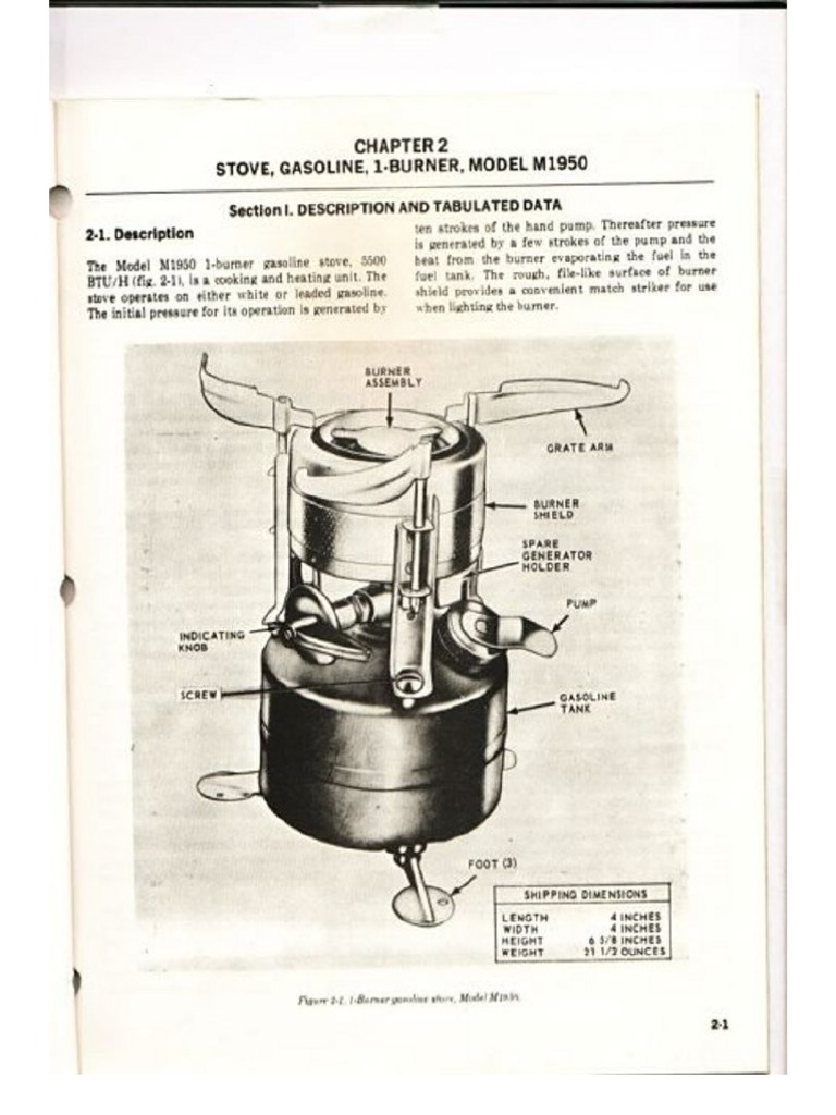 M1950 Stove Instructions PDF