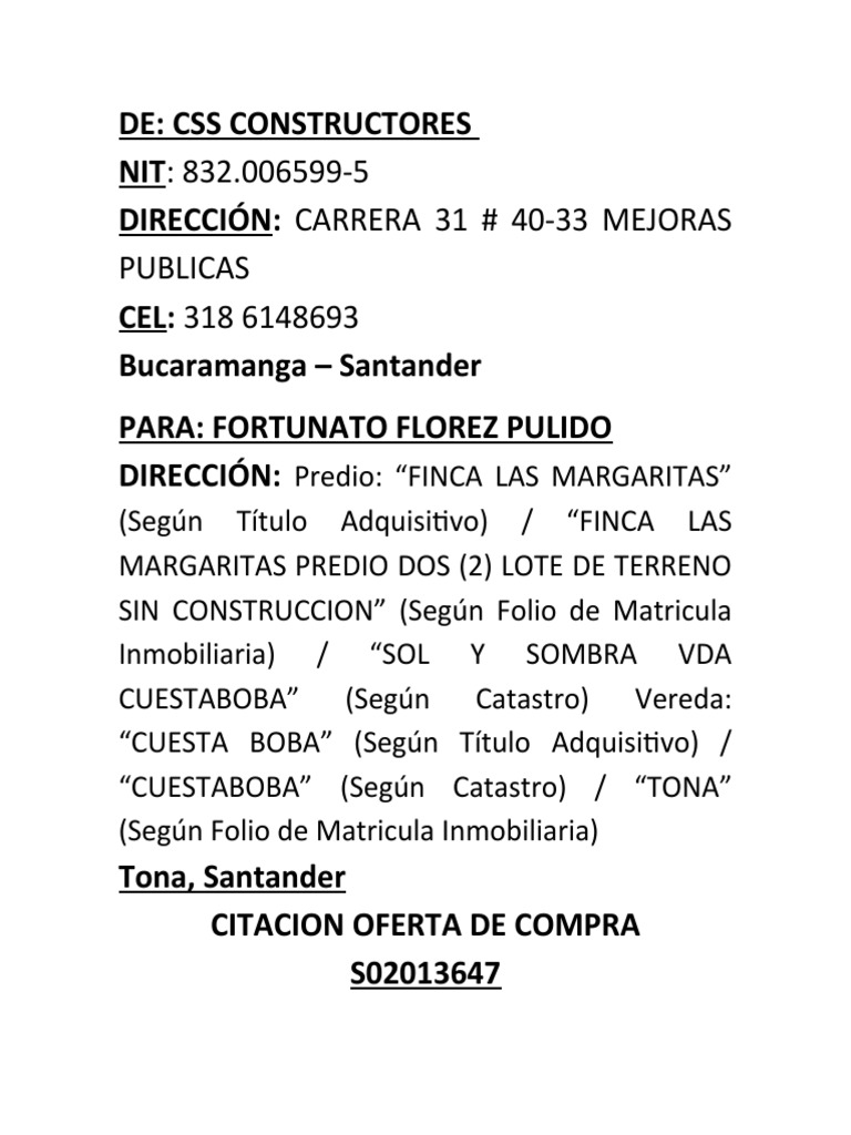 Envio Correspondencia | PDF