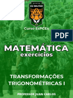 MATEMÁTICA - EX. - Transformações Trigonométricas I