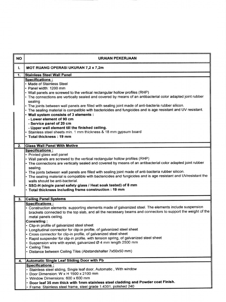 Technical Specs for Surgical Room Design | PDF | Duct (Flow) | Session ...