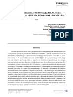 avaliação neuropsicologica DISGRAFIA, DISLEXIA, DISCALCULIA