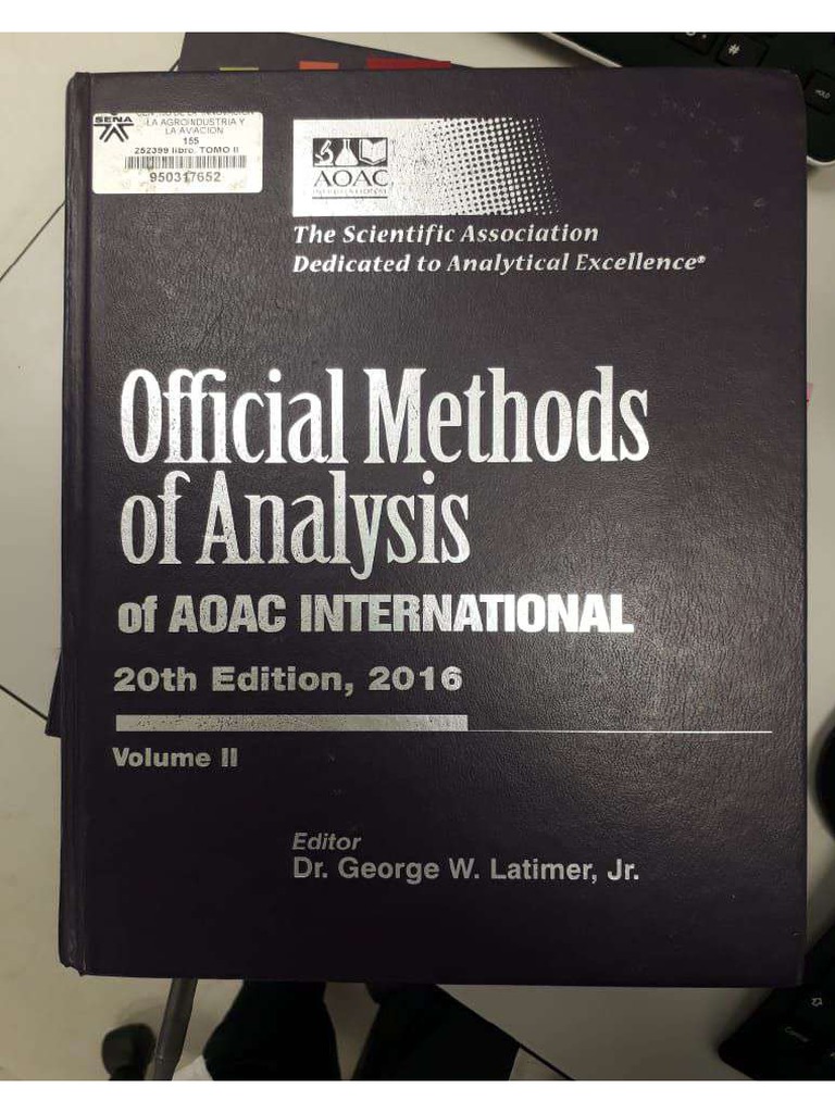 【希少】Official Methods of Analysis 20th Official Methods Of Analysis ( 2 Vols Set), 20/Ed (Hb) : Latimer
