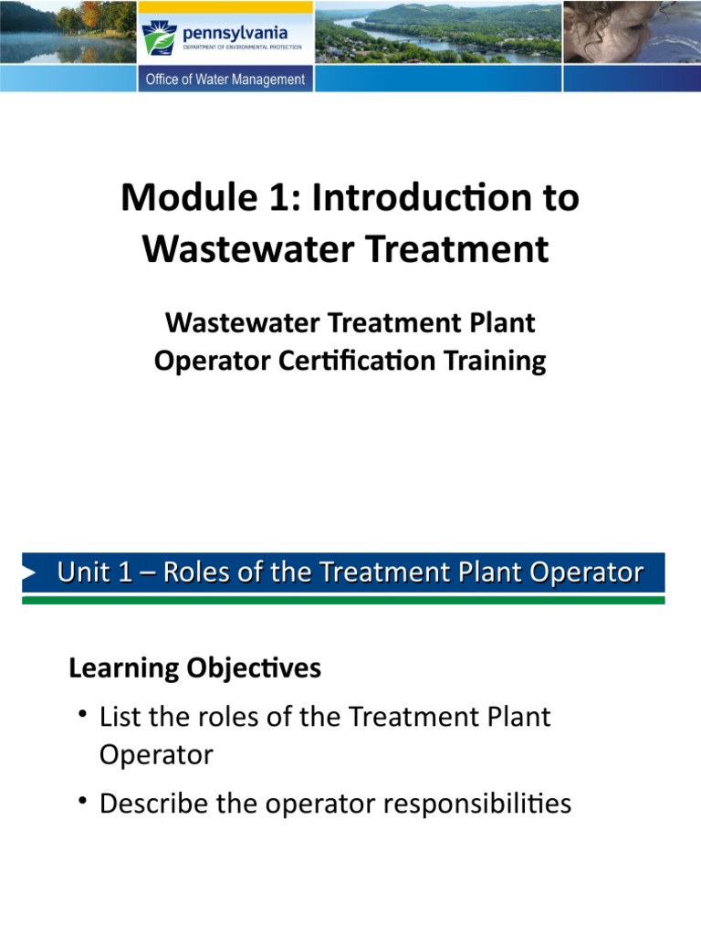 Wastewater Treatment Operator Training | PDF | Sewage Treatment ...