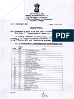 Result of RTR(a) Delhi 2019