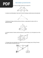 Truss Analysis: Problems and Solutions | PDF | Truss | Force