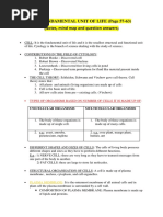 9 Biology - The Fundamental Unit of Life - NotesVL