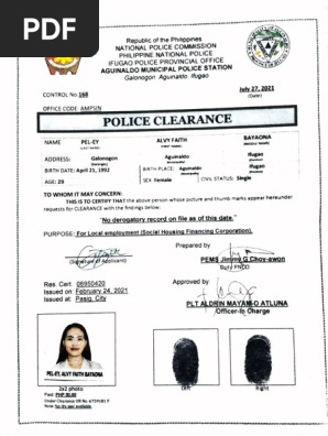 Police Clearance