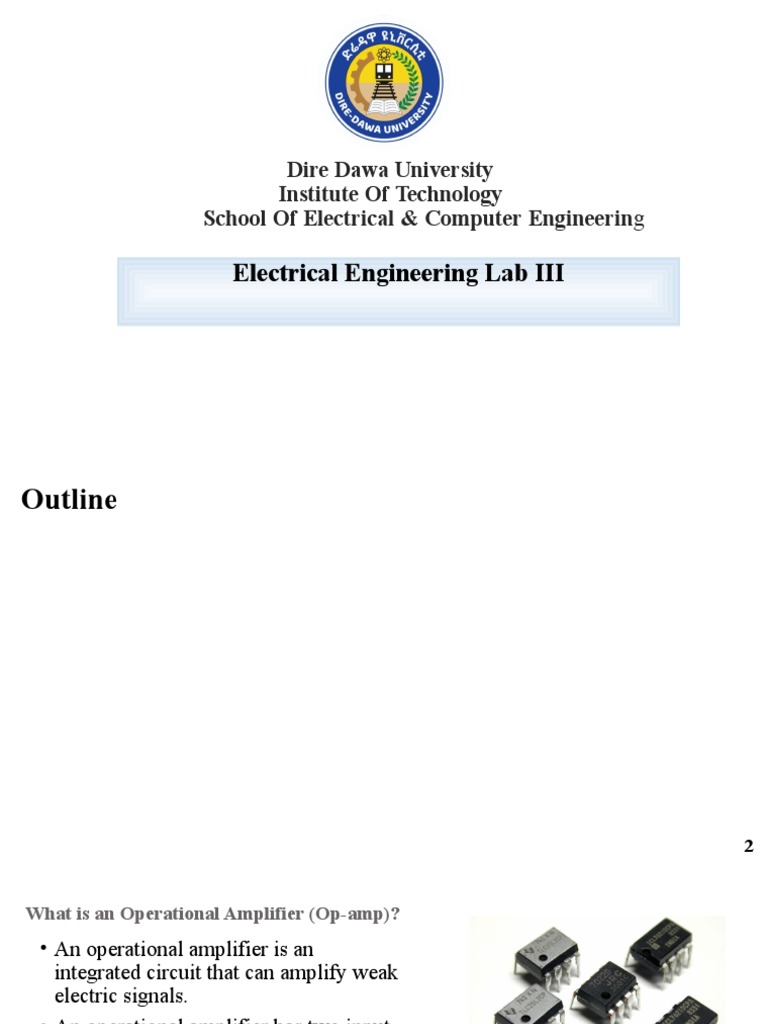 Op-Amp Fundamentals in Electrical Lab | PDF