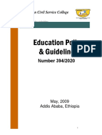 394 Ethiopian Civil Service College Education Policy Guideline Number 394-2020