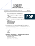 CHE 1010 Tutorial Sheet 4