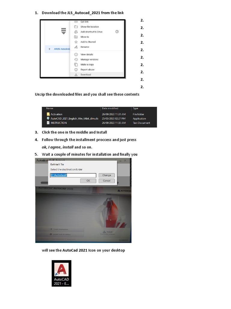 How To Install AutoCad 2021 | PDF | Computers