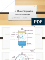 Two Phase Vertical Separator - Design Procedure