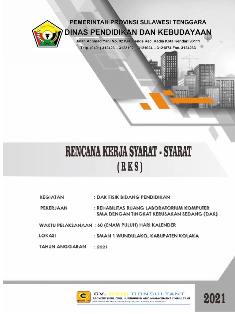 Rehabilitasi Laboratorium SMAN 1 Wundulako | PDF