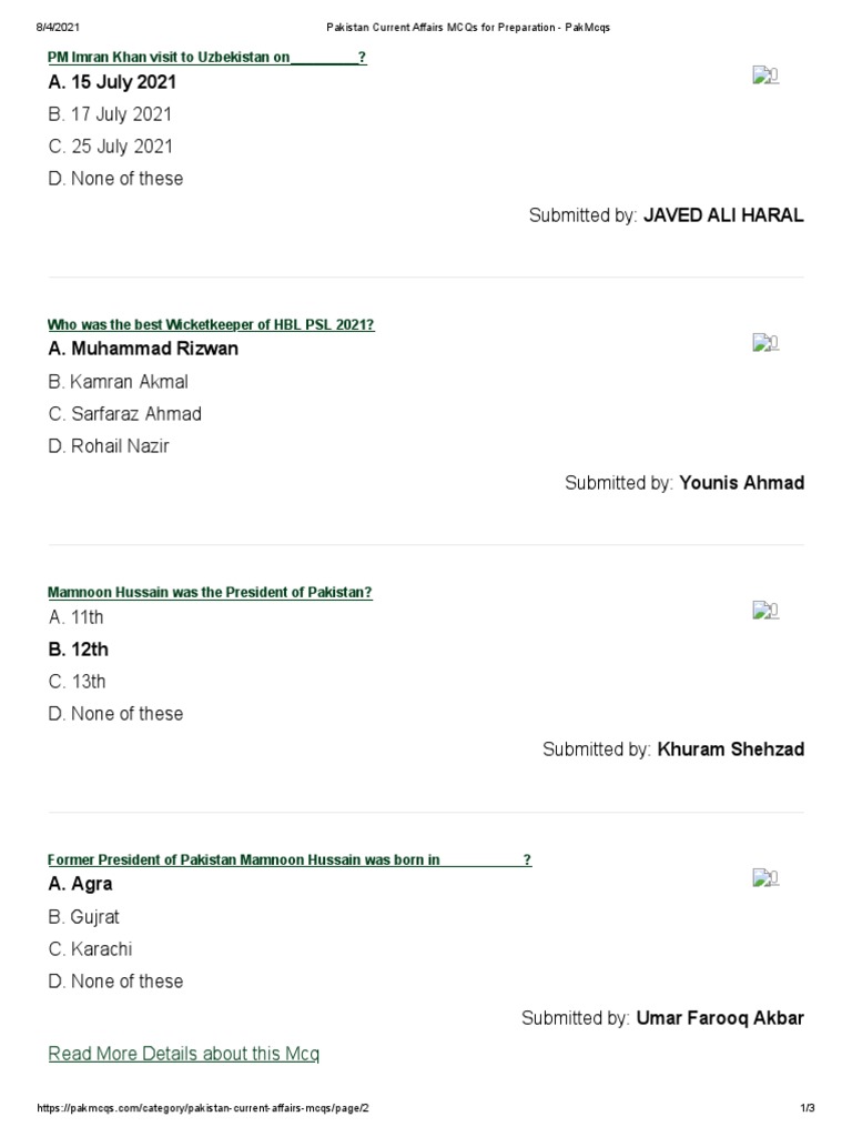 Pakistan Affairs Quiz Prep | PDF | Government Of Pakistan | Pakistan