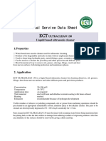 ECT ULTRACLEAN 130 Ultrasonic Cleaner Technical Data Sheet