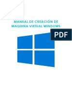 Manual de Creación de Maquina Virtual Windows