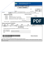 Sales Tax Payment Challan: PSID #: 144926980