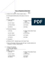 Form of Registered Sale Deed: No. Date