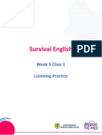 Survival English: Week 5 Class 1 Listening Practice