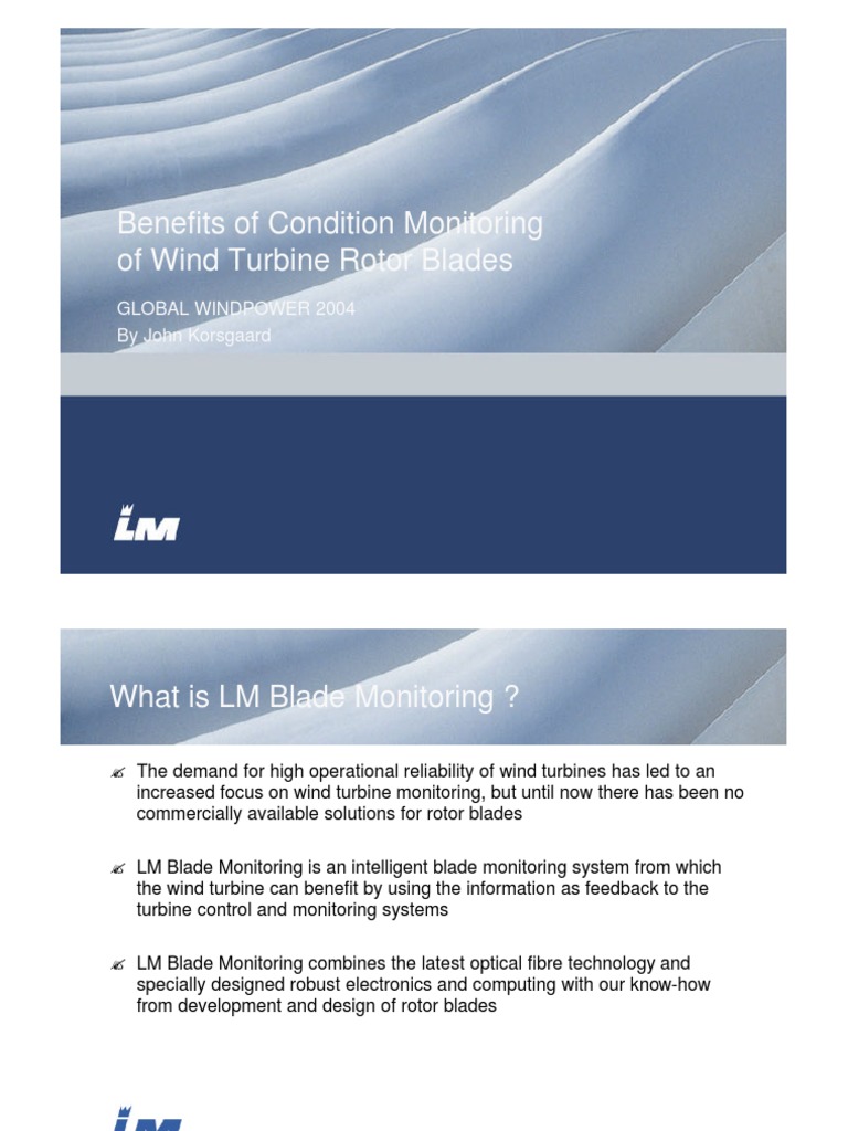 Benefits of Condition Monitoring of Wind Turbine Blades | PDF | Wind ...