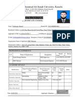 Certificate Course Registration Form FA 19MSPM 0043 Toufeeque Ahmed