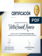 Certificación Victor Daniel Romero