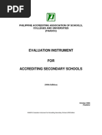 Evaluation Instrument For High School