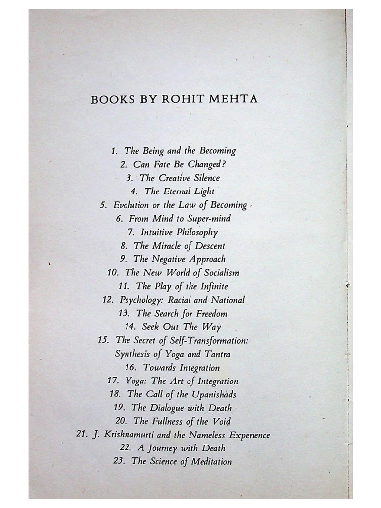 Books by Rohit Mehta | PDF