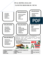 Jadwal Ronda Dusun 1