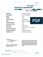 Certificado de Calibración Electrocardiógrafo 2020